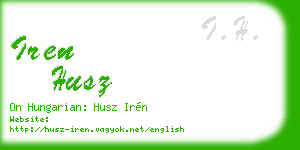 iren husz business card